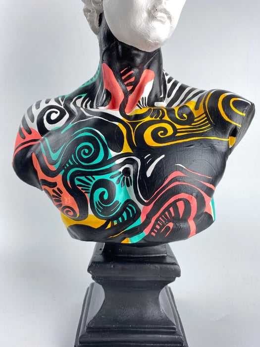 David 'Aloha' Pop Art Sculpture, Modern Home Decor, Large Sculpture - wboxgo.com