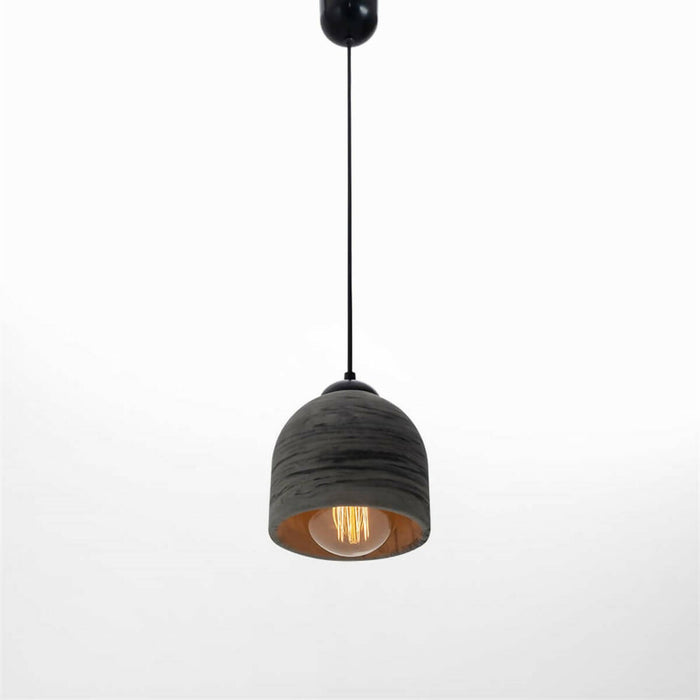 Black Concrete Pendant Lamp, Stone Chandelier, Designer Hanging Lights, Scandinavian Design, Concrete Accessories
