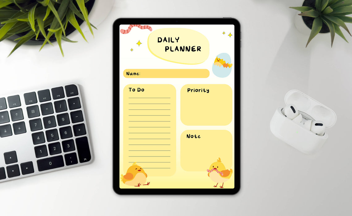 Daily Planner|Goodnotes, iPad|Digital Daily Planner|Printable Daily Planner