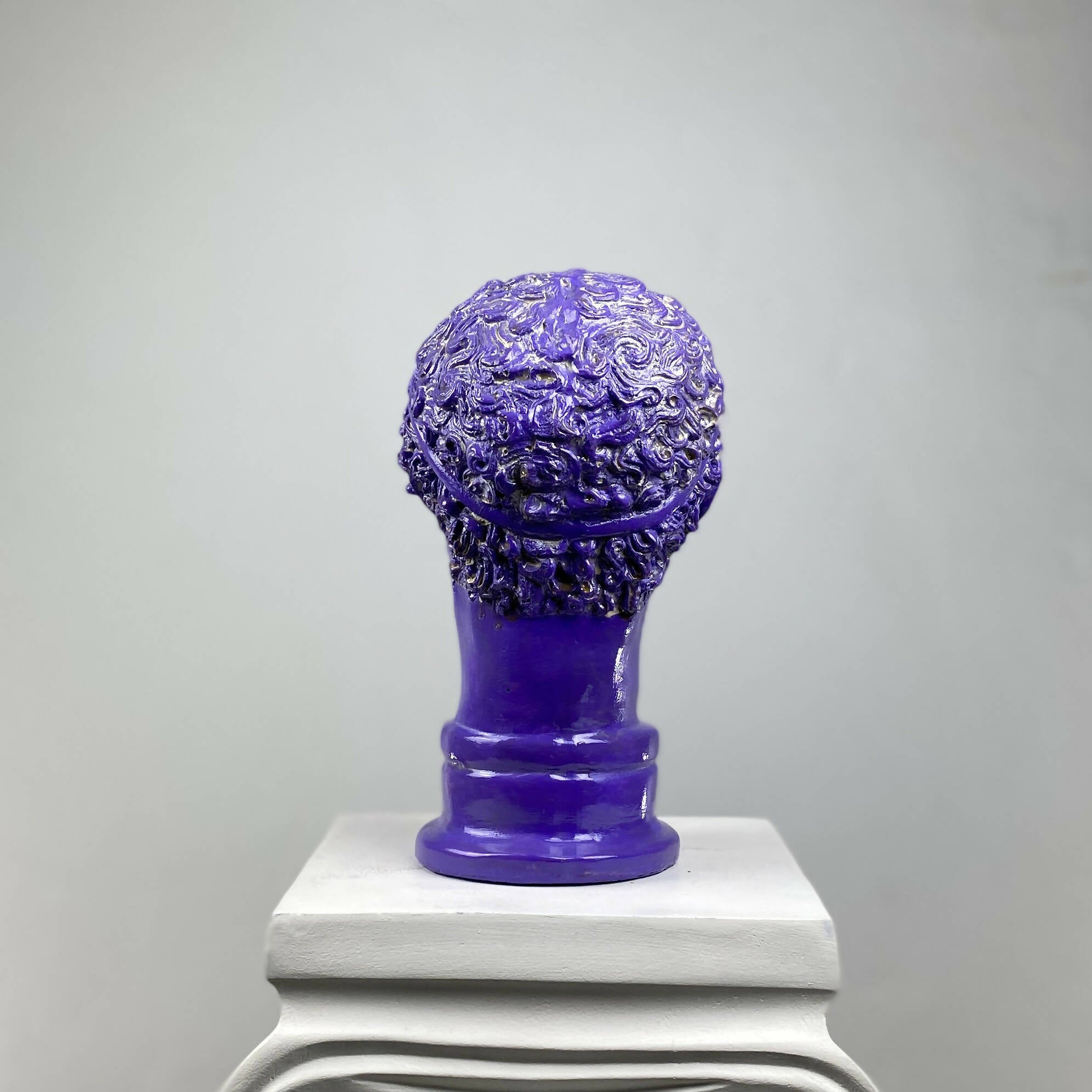 Hermes 'Purple Pearl' Pop Art Sculpture, Modern Home Decor - wboxgo.com