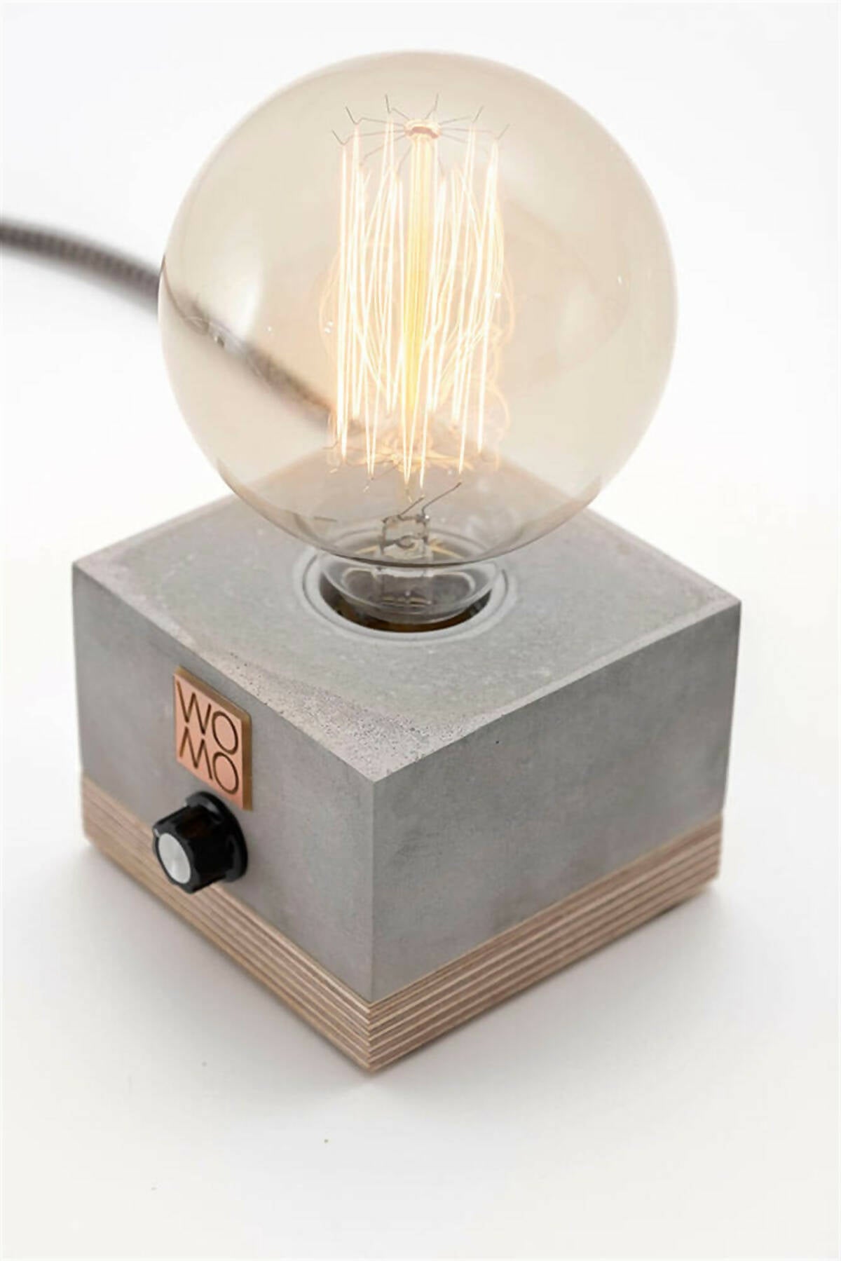 Dimmable Raw Concrete Table Lamp, Designer Table Lamp, Dimmer Bedside Lamp, Scandinavian Design, Concrete Accessories