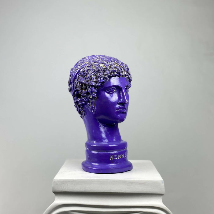 Hermes 'Purple Pearl' Pop Art Sculpture, Modern Home Decor - wboxgo.com