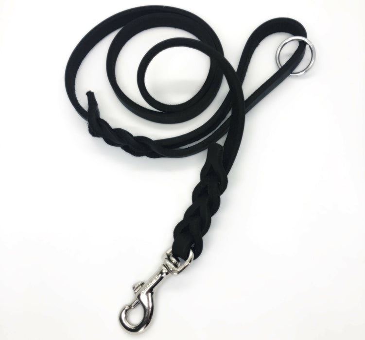 Professional Leather Dog Training Leash with Sprenger Hook - wboxgo.com