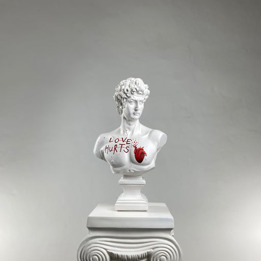 David 'Love Hurts' Pop Art Sculpture, Modern Home Decor, Large Sculpture - wboxgo.com