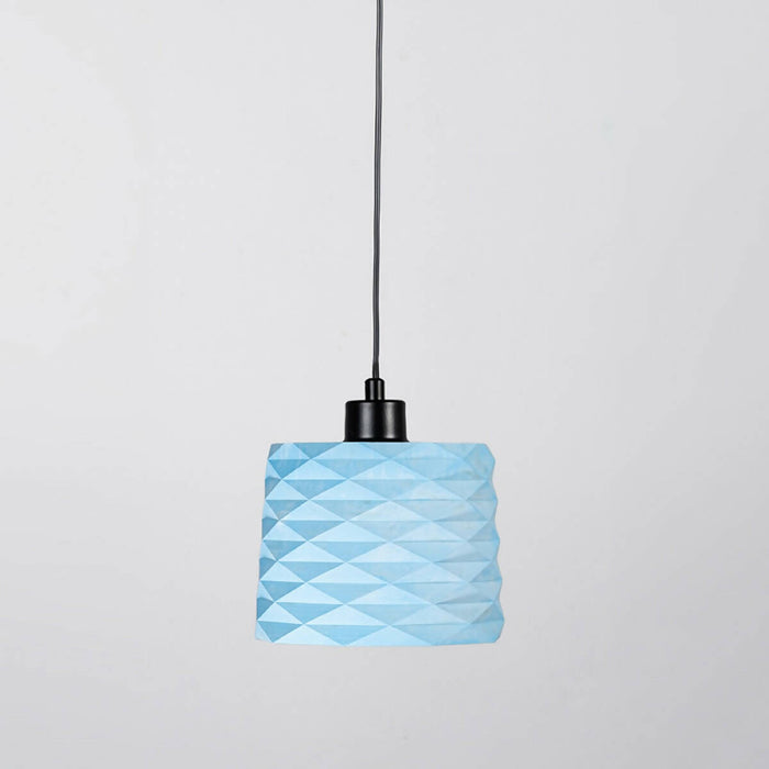 Pop Art Pendant Light, Blue Pendant Lamp, Kitchen Isle Pendant, Stone Chandelier, Hanging Pendant Lighting
