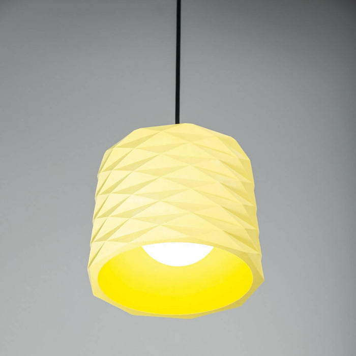 Pop Art Pendant Light, Yellow Pendant Lamp, Kitchen Isle Pendant, Stone Chandelier, Hanging Pendant Lighting