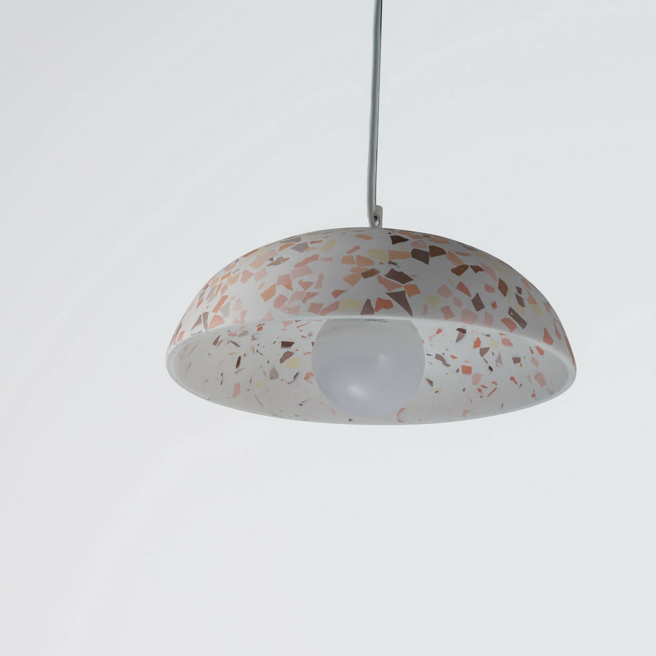 Dome Terrazzo Pendant Light, Terrazzo Home Decor, Concrete Terrazzo Style Ceiling Light, Kitchen Isle Hanging Light