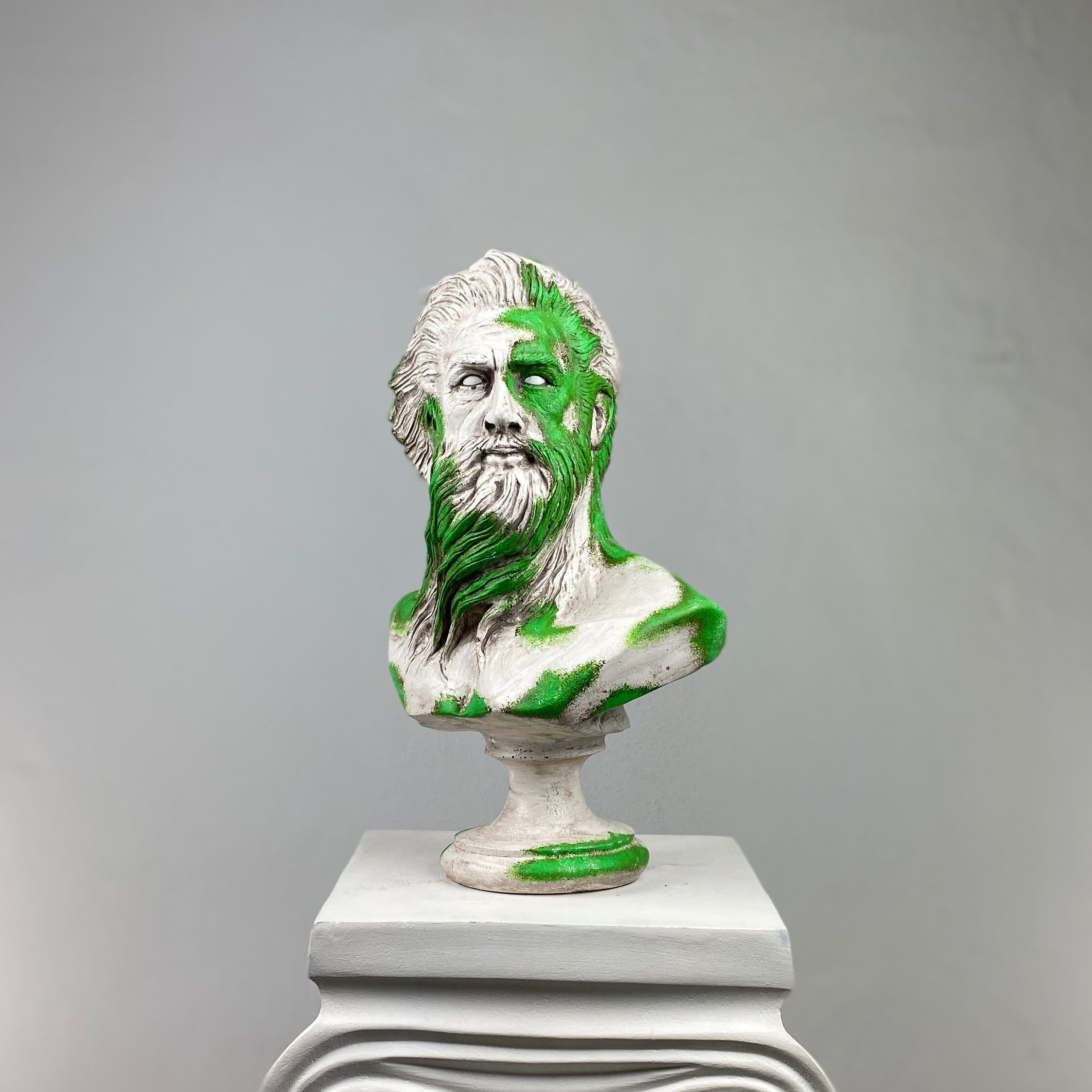 Poseidon 'Mossy' Pop Art Sculpture Set, Modern Home Decors - wboxgo.com