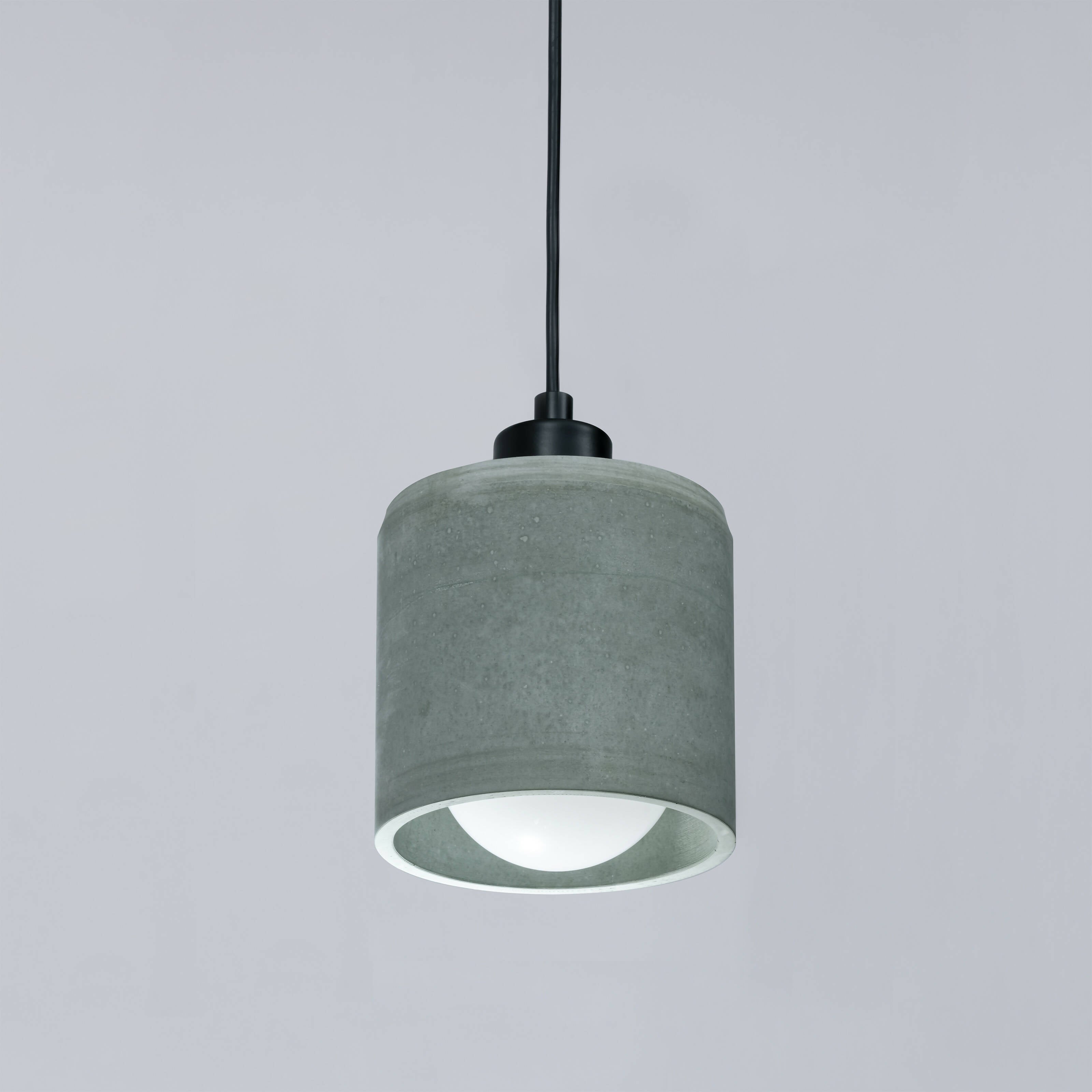 Khaki Concrete Cylinder Pendant Lamp, Stone Chandelier, Designer Cylinder Hanging Lights, Scandinavian Design, Concrete Accessories