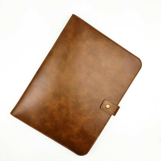 Custom Corporate Unisex Personalized Pu Leather 13 inch Organizer Laptop Sleeve, A4 Size Document Holder - wboxgo.com