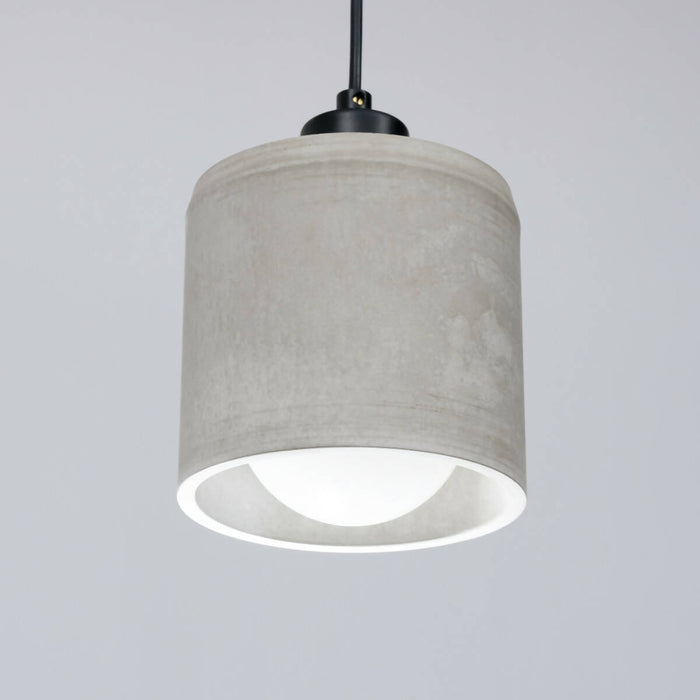 Raw Concrete Cylinder Pendant Lamp, Stone Chandelier, Designer Cylinder Hanging Lights, Scandinavian Design, Concrete Accessories