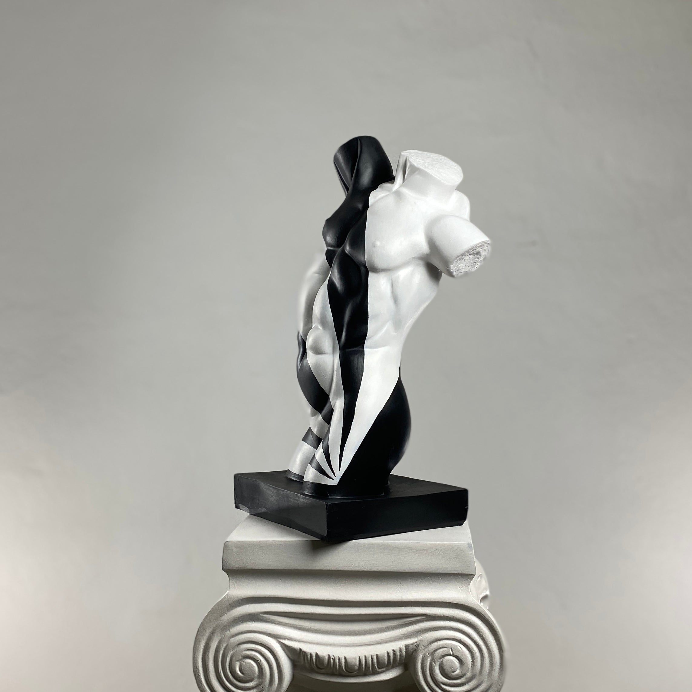 Torso 'White Rise' Pop Art Sculpture, Modern Home Decor - wboxgo.com