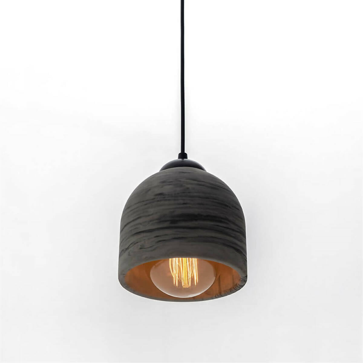 Black Concrete Pendant Lamp, Stone Chandelier, Designer Hanging Lights, Scandinavian Design, Concrete Accessories