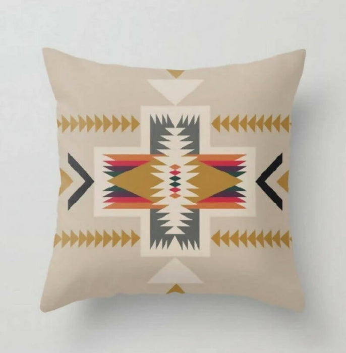 Rug Design Pillow Covers|Terracotta Southwestern Cushion Case|Decorative Aztec Print Ethnic Home Decor|Farmhouse Style Geometric Pillow Case - wboxgo.com