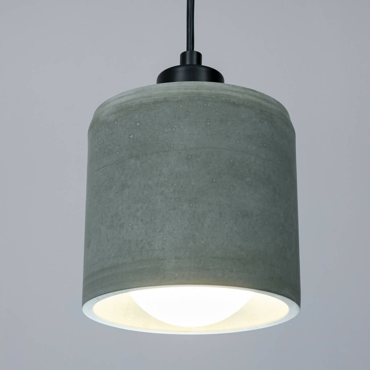 Khaki Concrete Cylinder Pendant Lamp, Stone Chandelier, Designer Cylinder Hanging Lights, Scandinavian Design, Concrete Accessories