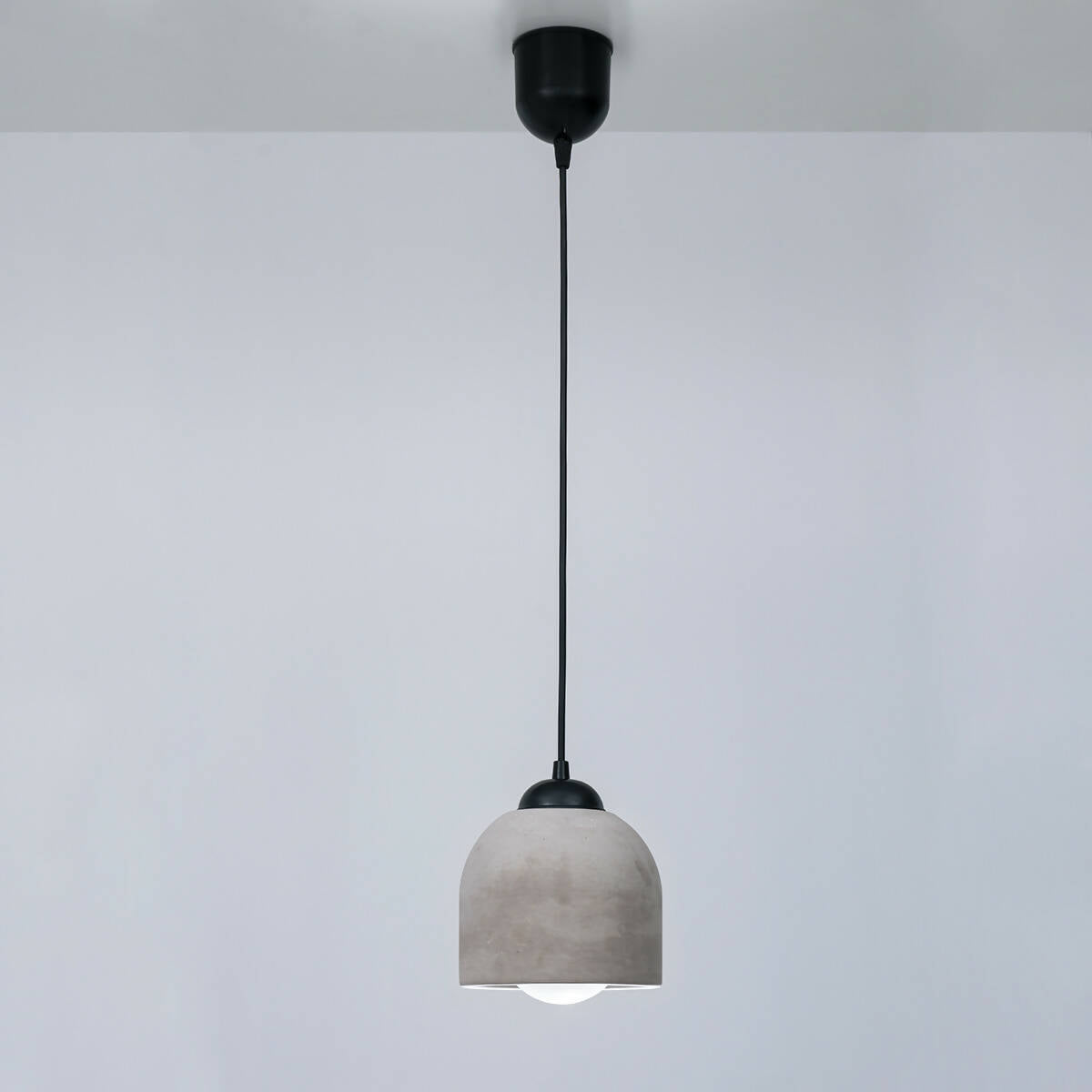 Brown Concrete Pendant Lamp, Stone Chandelier, Designer Hanging Lights, Scandinavian Design, Concrete Accessories