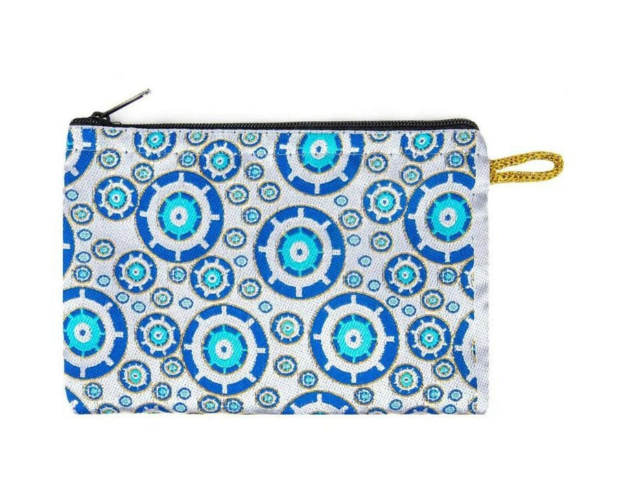 Evil Eye Coin Purse|Handmade Woven Wallet|Slim Zipper Card Pouch|Mini Organizer Bag|Ethnic Pouch for Women|Keychain Wallet|Small Makeup Bag