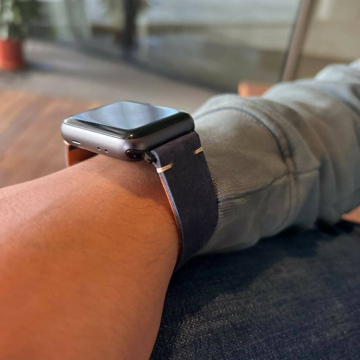 LEATHERE Handcrafted Genuine Leather Apple iWatch Strap Band in Mustard