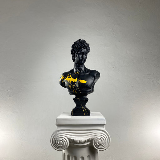 David 'Yellow Splash' Pop Art Sculpture, Modern Home Decor, Large Sculpture - wboxgo.com