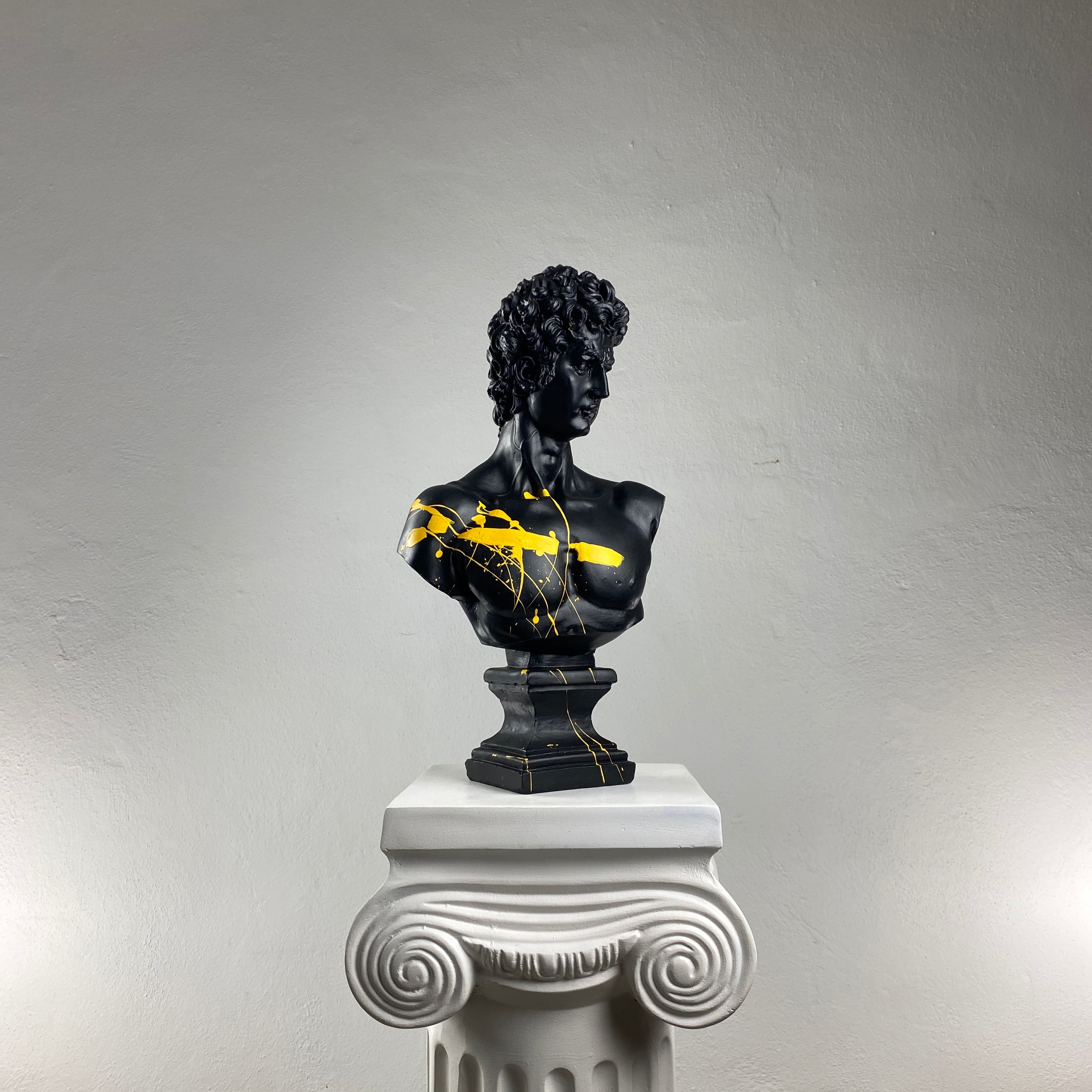 David 'Yellow Splash' Pop Art Sculpture, Modern Home Decor, Large Sculpture - wboxgo.com