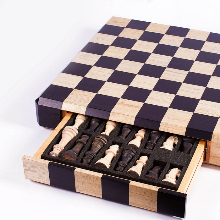Premium Chess Set, Handmade Wood Chess Board and Pieces, Luxury Chess with Board , Wooden Large Chess Game with Storage, Exclusive Gift Idea