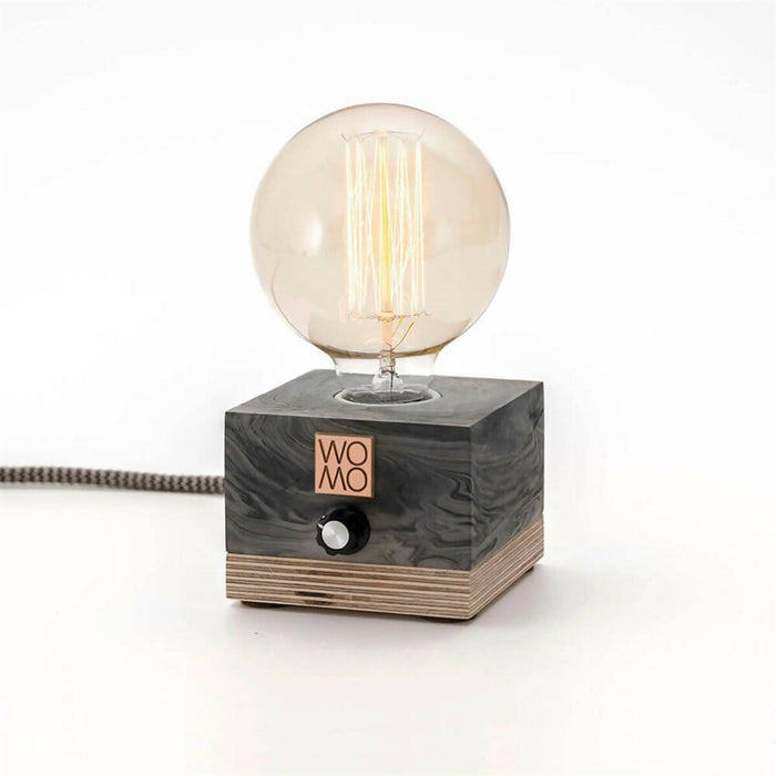Black Dimmable Table Lamp, Concrete Design Table Lamp, Industrial Decor, Edison Bedside Lamp, Concrete Home Decor
