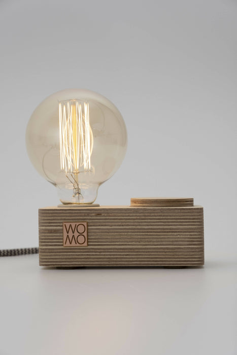 Rustic Dimmable Table Lamp, Wooden Table Lamp, Modern Bedside Lamp , Dimmer Light