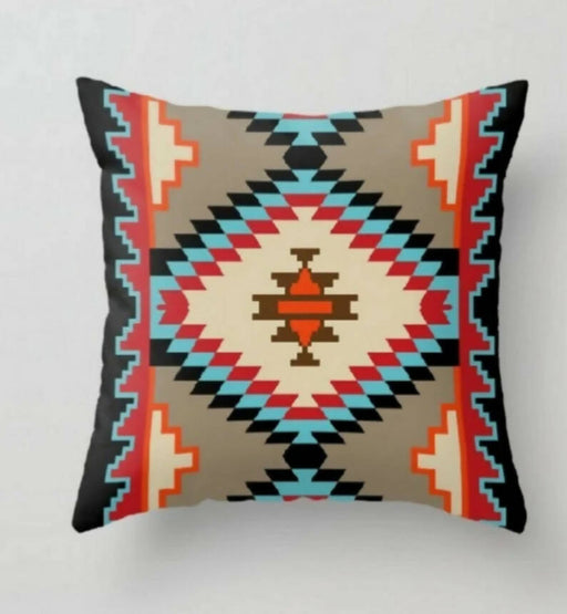 Rug Design Pillow Covers|Terracotta Southwestern Cushion Case|Decorative Aztec Print Ethnic Home Decor|Farmhouse Style Geometric Pillow Case - wboxgo.com
