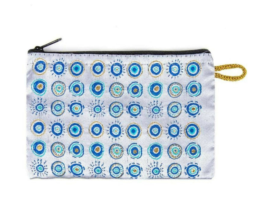 Evil Eye Coin Purse|Handmade Woven Wallet|Slim Zipper Card Pouch|Mini Organizer Bag|Ethnic Pouch for Women|Keychain Wallet|Small Makeup Bag