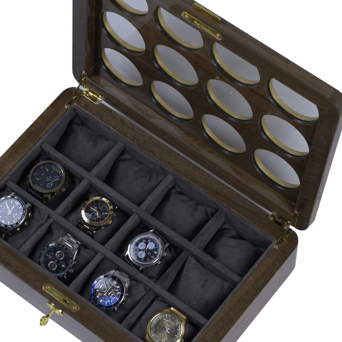 Premium Wooden Grey Eucalyptus Watch Box for Men, Handmade Watch Storage Display Box, Custom Made Gift for Him, Titanium Wood Watch Cabinet