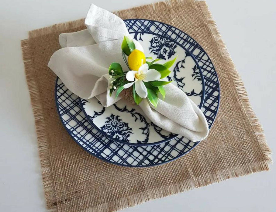 Faux Lemon Napkin Holder|Floral Lemon Napkin Ring|Farmhouse Table Decor|Summer Wedding Table decor|Table Centerpiece|Rustic Kitchen Decor