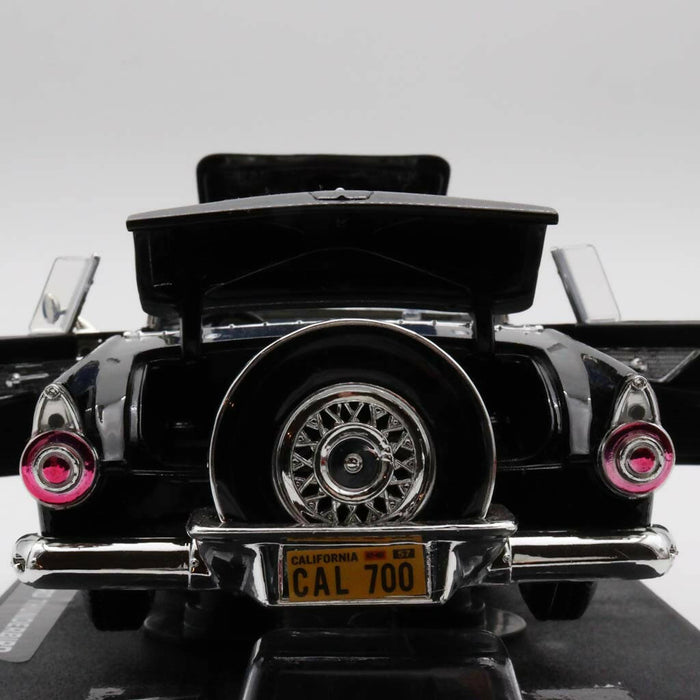 1956 Ford ThunderBird|Scale 1/18 Black Diecast Car|Vintage Model Car for Collectors|Classic Convertible Metal Collection Car|Office Decor