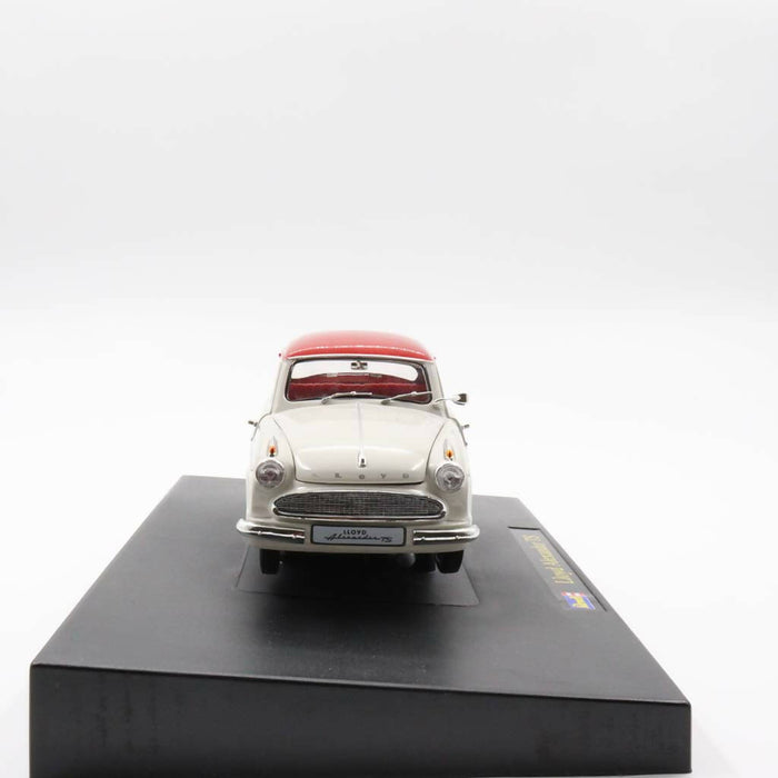 Lloyd Alexander TS|Beige and Red Diecast Car|Vintage Model Car for Collectors|Old Classic Metal Collection Car|Anniversary Gift|Gift for Dad