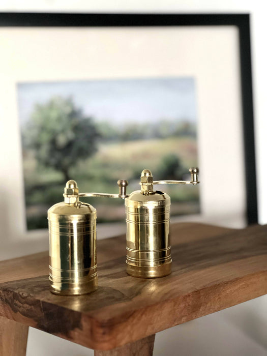 Mini Brass Salt and Pepper Mill