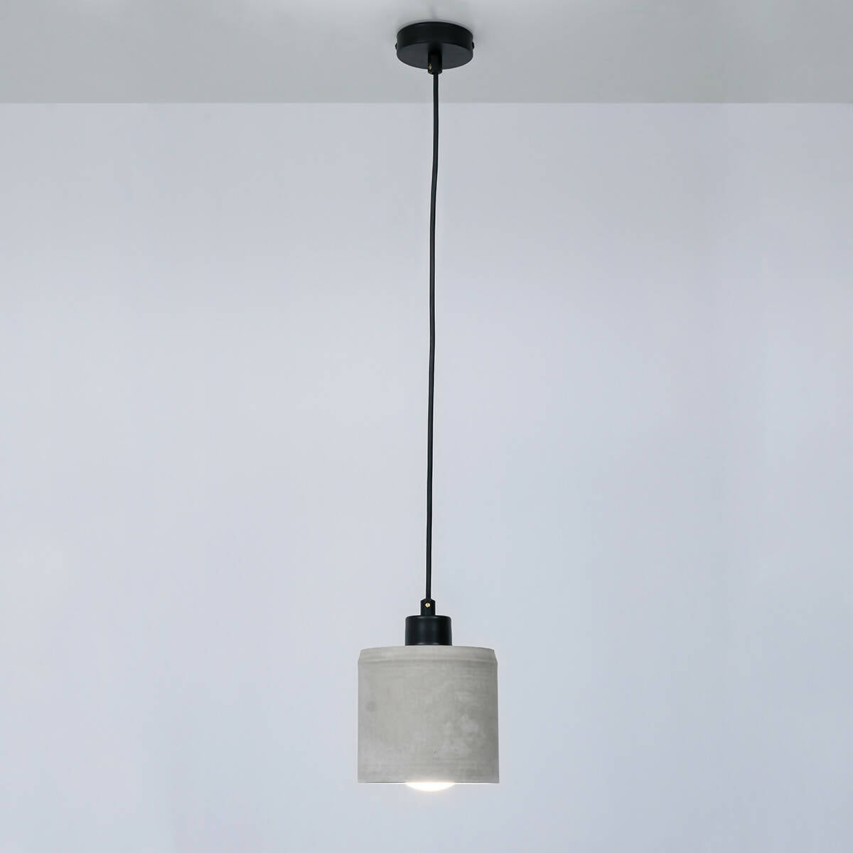 Raw Concrete Cylinder Pendant Lamp, Stone Chandelier, Designer Cylinder Hanging Lights, Scandinavian Design, Concrete Accessories