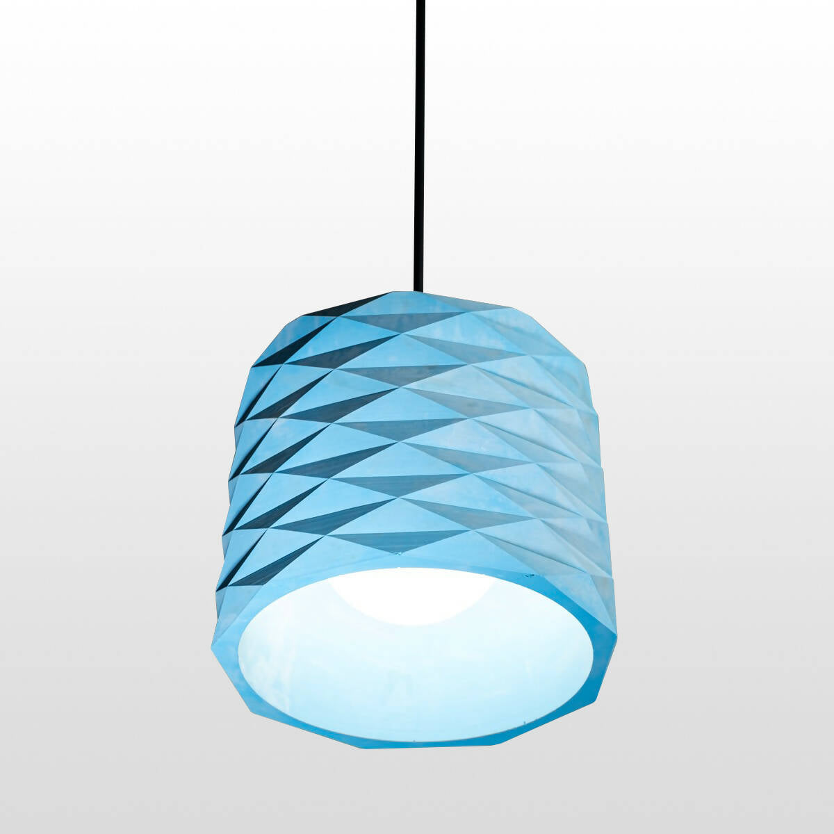 Pop Art Pendant Light, Blue Pendant Lamp, Kitchen Isle Pendant, Stone Chandelier, Hanging Pendant Lighting