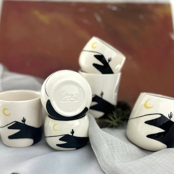 "Desert" Small Ceramic Mug, Design Ceramic Kitchenware