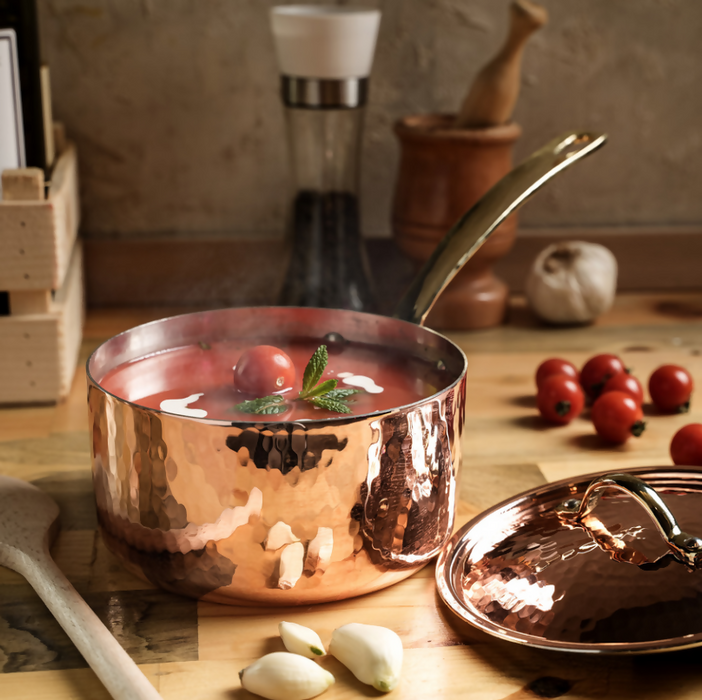 Handmade Copper Casserole - Timeless Elegance for Gourmet Delights