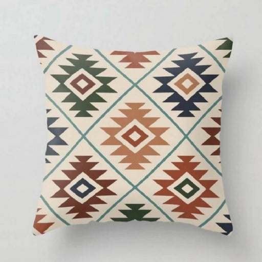 Rug Design Pillow Covers|Terracotta Southwestern Cushion Case|Decorative Aztec Print Ethnic Home Decor|Farmhouse Style Geometric Pillow Case - wboxgo.com