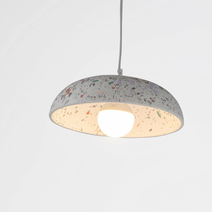 Terrazzo Dome Pendant Light, Terrazzo Home Decor, Concrete Terrazzo Style Ceiling Light, Kitchen Isle Hanging Light