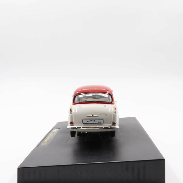 Lloyd Alexander TS|Beige and Red Diecast Car|Vintage Model Car for Collectors|Old Classic Metal Collection Car|Anniversary Gift|Gift for Dad