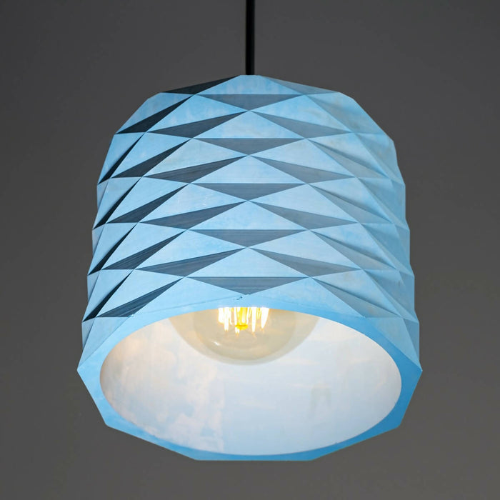 Pop Art Pendant Light, Blue Pendant Lamp, Kitchen Isle Pendant, Stone Chandelier, Hanging Pendant Lighting