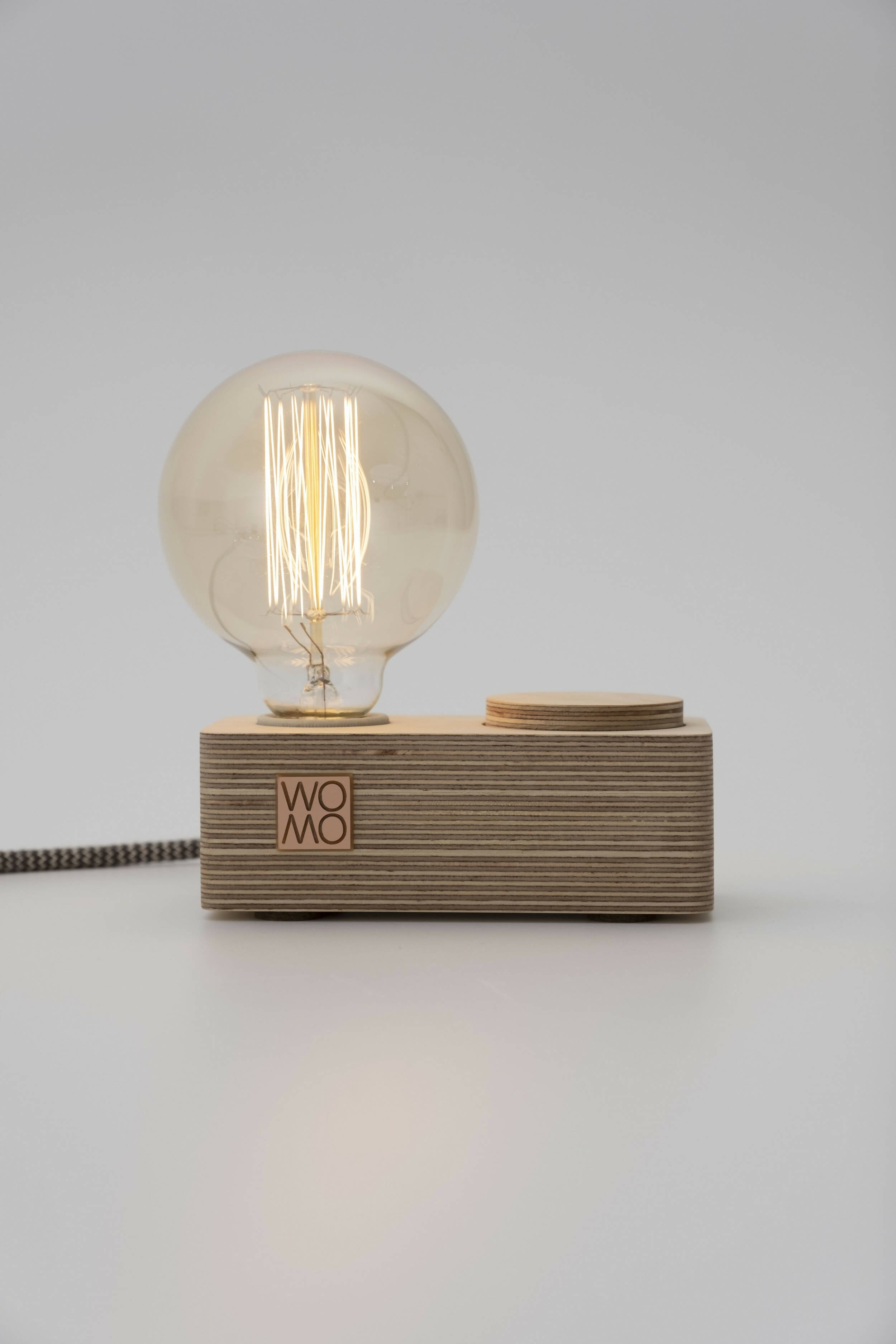 Rustic Dimmable Table Lamp, Wooden Table Lamp, Modern Bedside Lamp , Dimmer Light